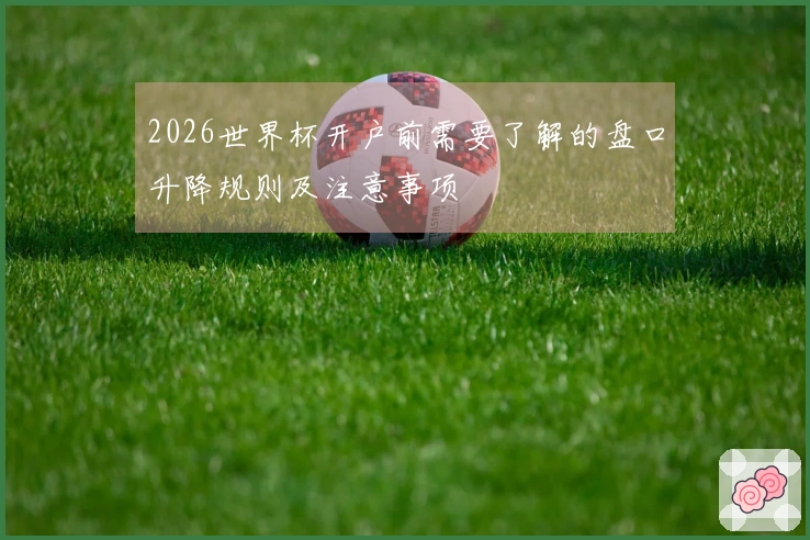 2026世界杯开户前需要了解的盘口升降规则及注意事项